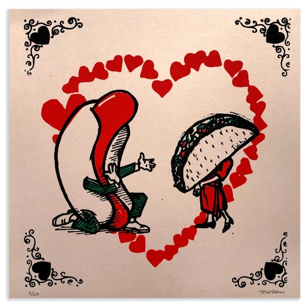 Food Lovers Screen Print/ limited edition